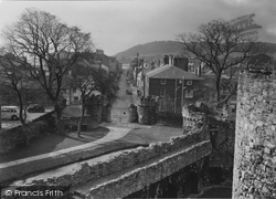 Castle Street From The Castle Wall c.1955, Beaumaris