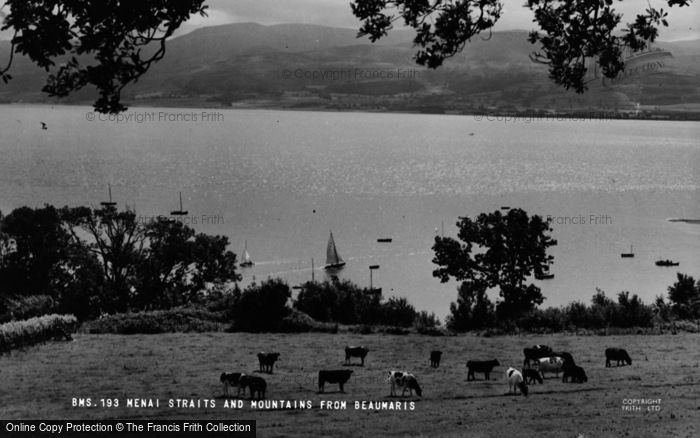 Photo of Beaumaris, Menai Straits And Mountains c.1960