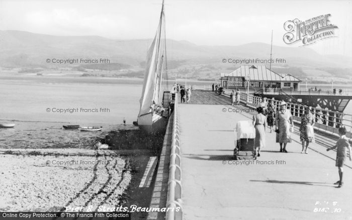 Photo of Beaumaris, Pier And Straits c.1955