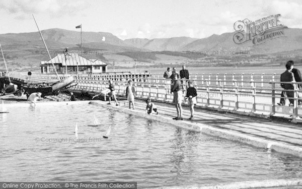 Photo of Beaumaris, The Paddling Pool And Pier c.1960