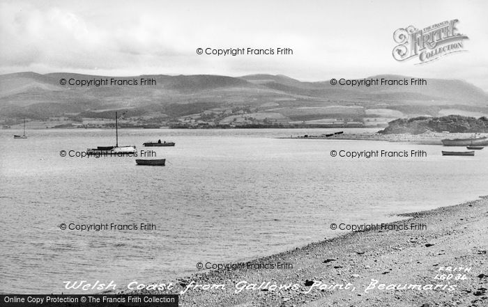 Photo of Beaumaris, Welsh Point From Gallows Point c.1950