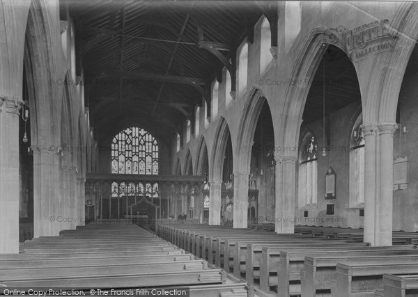 Photo of Beccles, Church Interior 1923