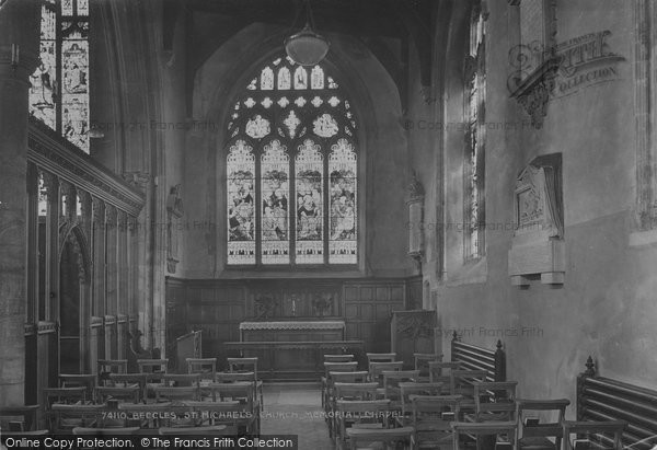 Photo of Beccles, St Michael's Church Memorial Chapel 1923