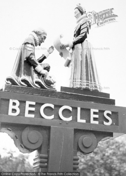 Photo of Beccles, The Town Sign c.1960
