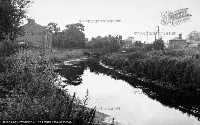 Photo of Bedale, The River And Bridge c.1955