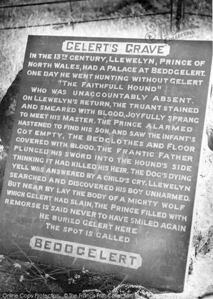 Photo of Beddgelert, Gelert's Grave c.1960
