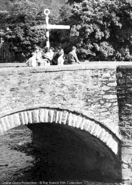 Photo of Beddgelert, People On The Bridge c.1960