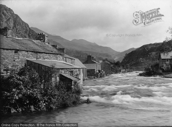 Photo of Beddgelert, River Glaslyn 1925