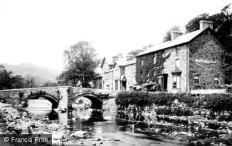 Beddgelert, the Bridge and Llewelyn Hotel 1889
