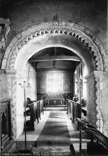 Photo of Bedfont, St Mary's Church Interior 1895