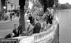 Pedestrians By The River Ouse c.1955, Bedford