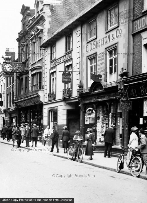 Photo of Bedford, Shops In The High Street 1921