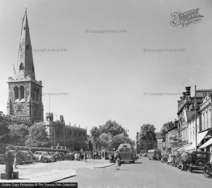 Photo of Bedford, St Paul's Church c.1955