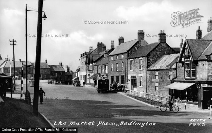 Photo of Bedlington, The Market Place c.1955