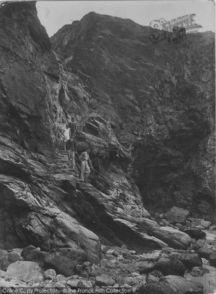 Photo of Bedruthan Steps, Bedruthan Old Steps 1928