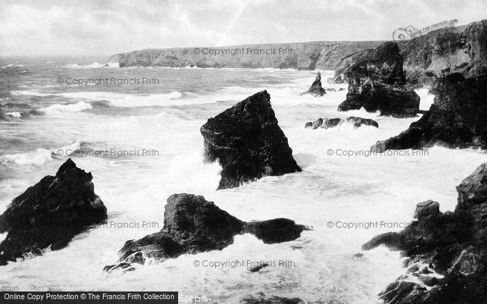 Photo of Bedruthan Steps, c.1900