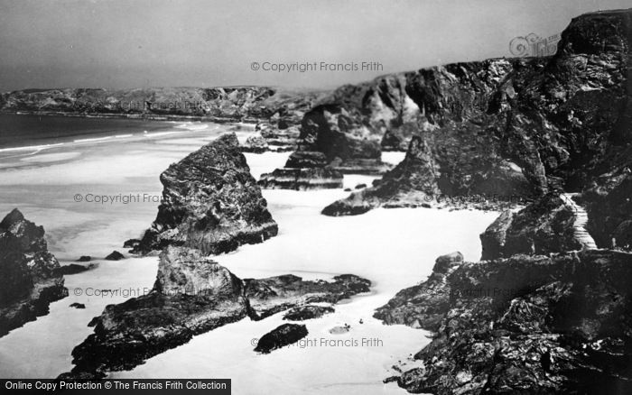 Photo of Bedruthan Steps, c.1935