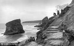 Old Steps 1935, Bedruthan Steps
