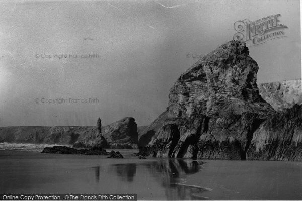Photo of Bedruthan Steps, The Beach c.1955