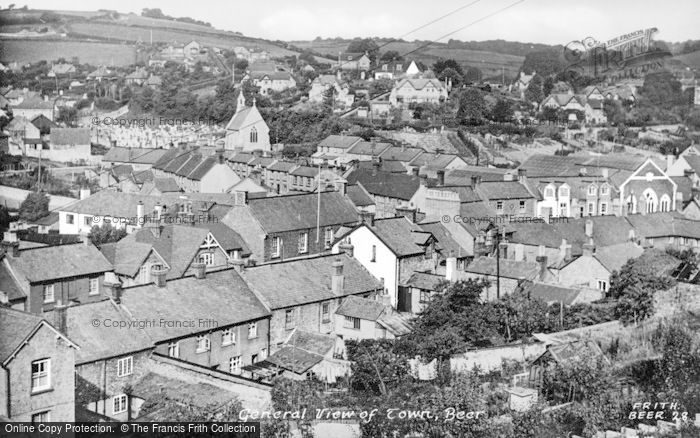 Photo of Beer, General View Of Town c.1955