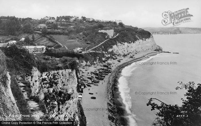 Photo of Beer, View From West Cliffs c.1950