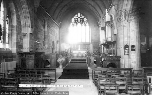 Photo of Belbroughton, Parish Church Interior c.1965
