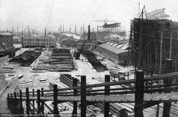 Photo of Belfast, Harland & Wolff's Shipbuilding Yard c.1910
