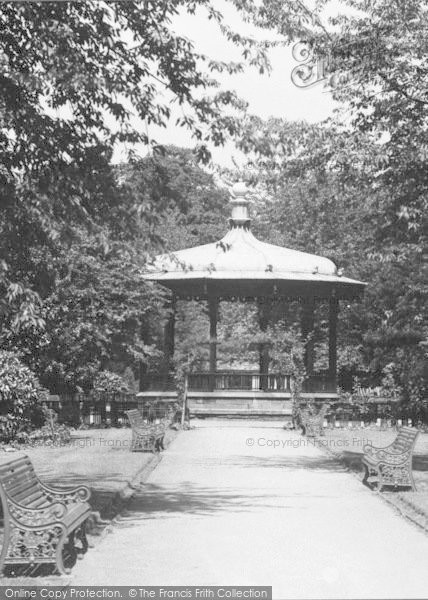 Photo of Belper, Gardens Bandstand c.1950