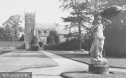 House, The Church And Statue c.1955, Belton