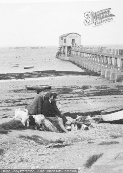Photo of Bembridge, Children By The Lifeboat Pier c.1955