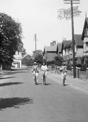 Ladies Cycling In The Village 1923, Bembridge