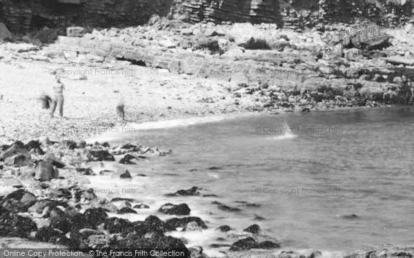Photo of Benllech Bay, Stone Skimming c.1935