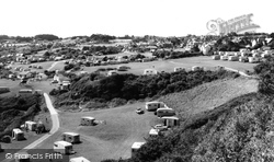 Benllech Bay, view of Caravan Sites c1960