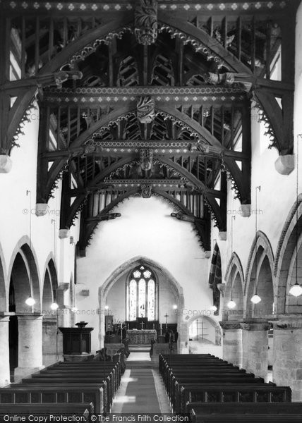 Photo of Bere Regis, The Church Nave c.1965