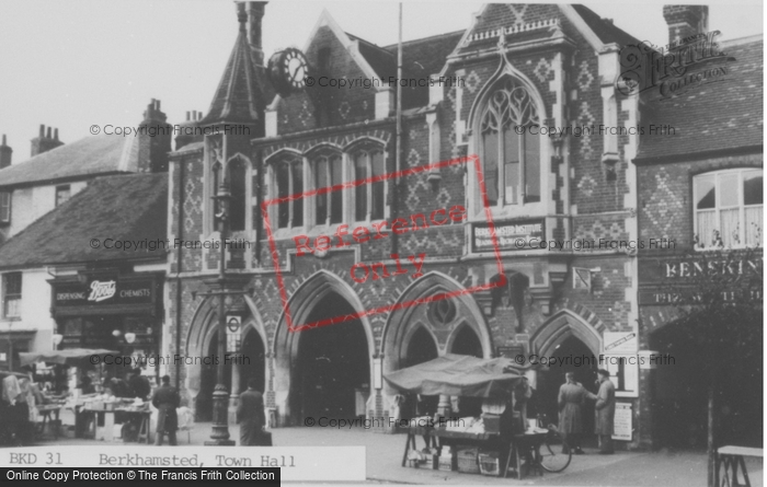 Photo of Berkhamsted, Town Hall c.1955