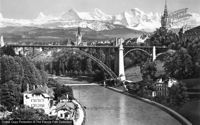 Photo of Berne, And The Alps c.1920