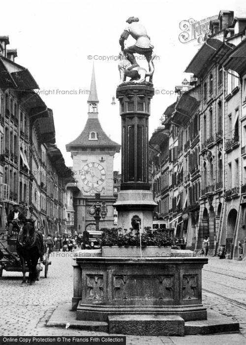 Photo of Berne, The Fountain Of Samson c.1920