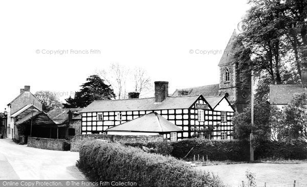 Photo of Berriew, Lion Hotel And Church Of St Beuno c.1955