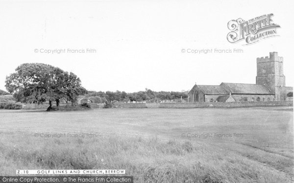 Photo of Berrow, Golf Links And Church c.1960