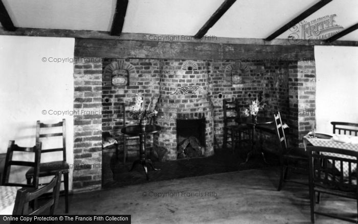 Photo of Berwick, Old Fireplace, Drusillas Thatched Barn c.1955