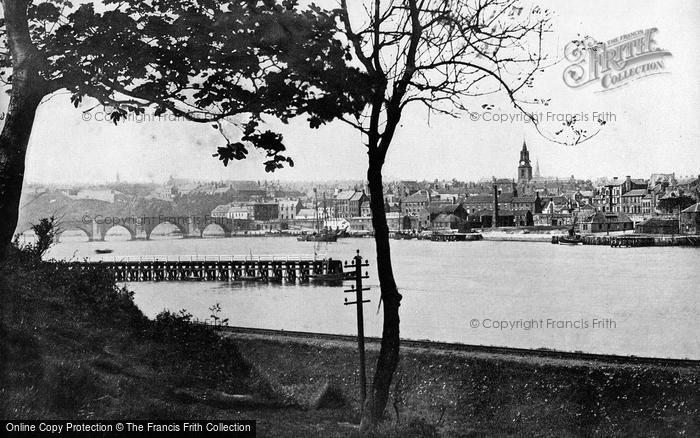 Photo of Berwick Upon Tweed, From Spittal, Showing Berwick Bridge c.1895