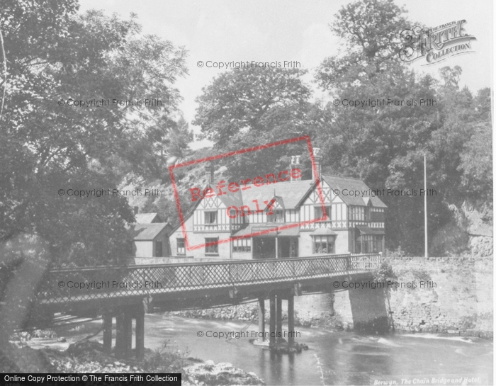 Photo of Berwyn, The Chain Bridge Hotel c.1890