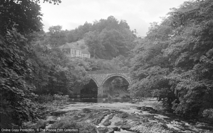 Photo of Berwyn, The River And Bridge 1951
