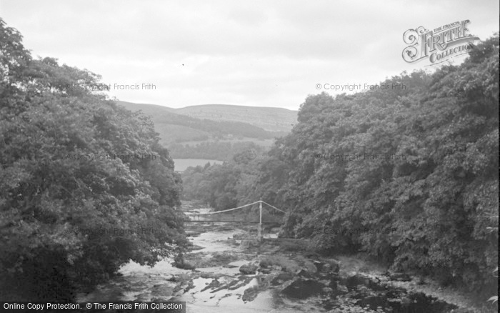 Photo of Berwyn, The River And Chain Bridge 1951