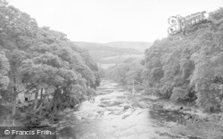 The River Dee And Chain Bridge 1961, Berwyn