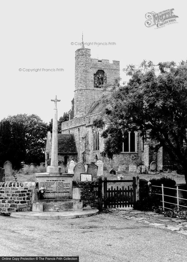 Bethersden, St Margaret's Church and War Memorial c1955