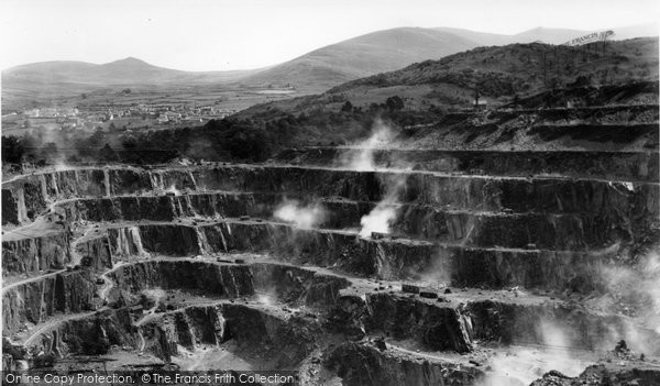 Photo of Bethesda, Blasting At Penrhyn Quarry c.1955