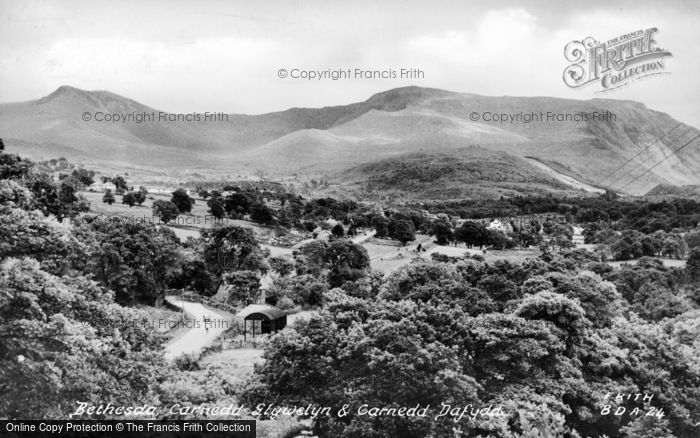 Photo of Bethesda, Carnedd Llywelyn And Carnedd Dafydd c.1955