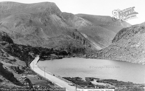 Photo of Bethesda, Nant Ffrancon Pass c.1955