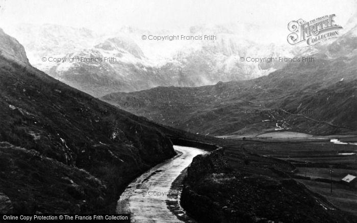 Photo of Bethesda, Nant Ffrancon Pass In Winter c.1924